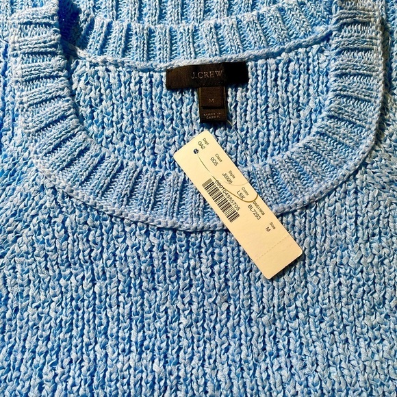 NWT J. Crew All Season Baby Blue Breathable Cotton Blend Sweater Tank - Picture 5 of 6